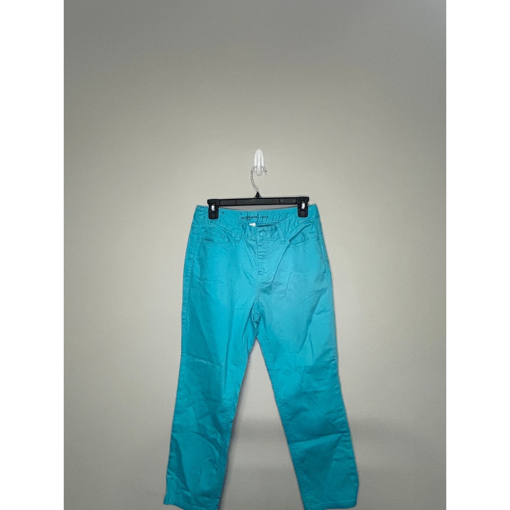 Liz Claiborne Jackie Turquoise Straight Leg Jeans Women's Size 8 Y2K